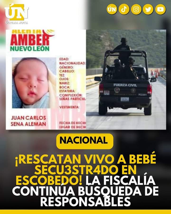 ¡Rescatan vivo a bebé s3cu3str4do en Escobedo! La fiscalía continúa búsqueda de responsables