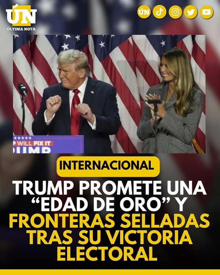 Trump promete una “edad de oro” y fronteras selladas tras su victoria electoral