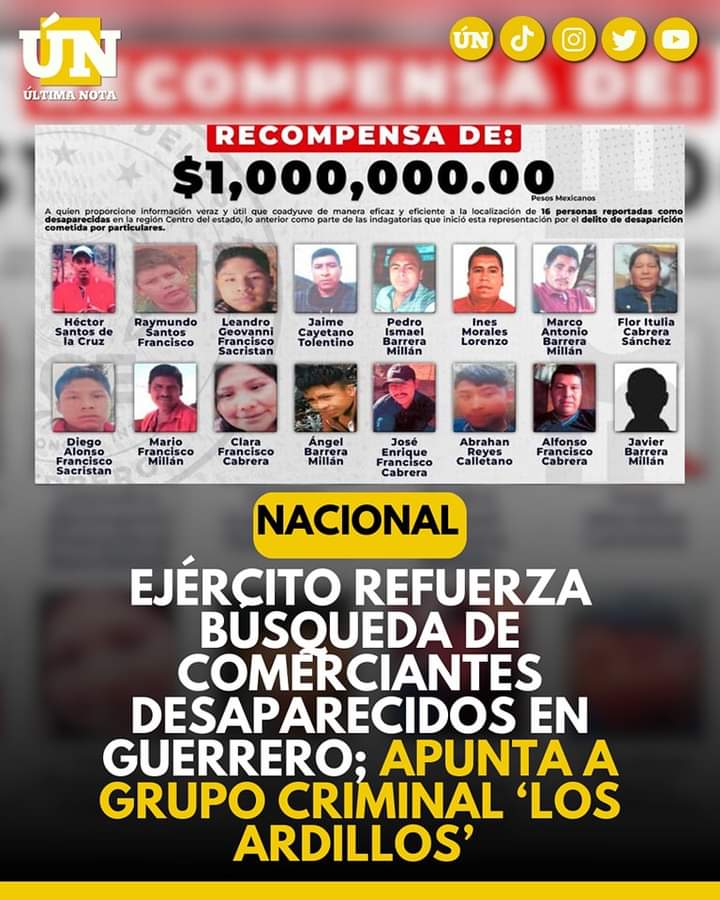 Ejército refuerza búsqueda de comerciantes desaparecidos en Guerrero; apunta a grupo crimin4l ‘Los Ardillos’