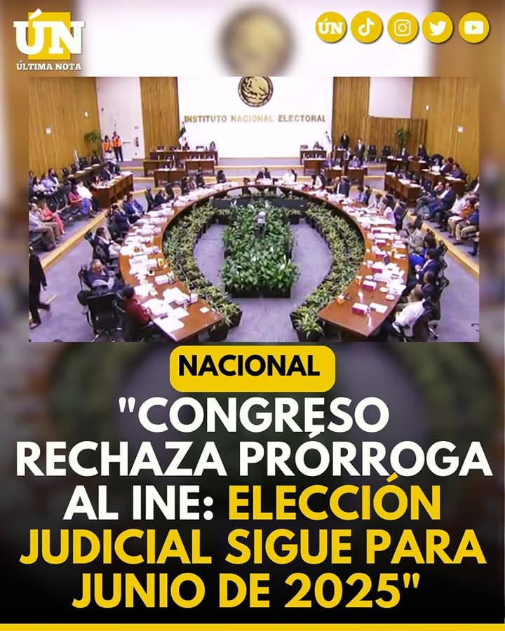 Congreso rechaza prórroga al INE: Elección judicial sigue para junio de 2025