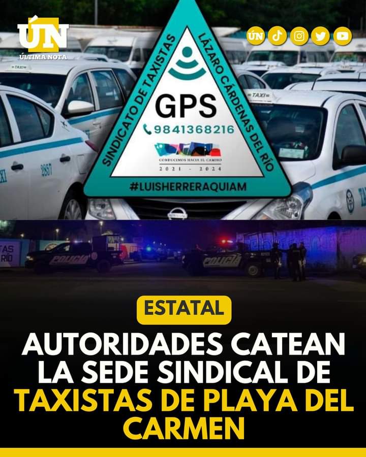 Catean sede sindical de taxistas en Solidaridad, Quintana Roo