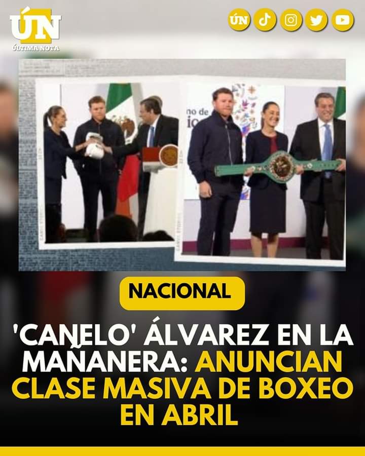 ‘Canelo’ Álvarez en la mañanera: anuncian clase masiva de boxeo en abril