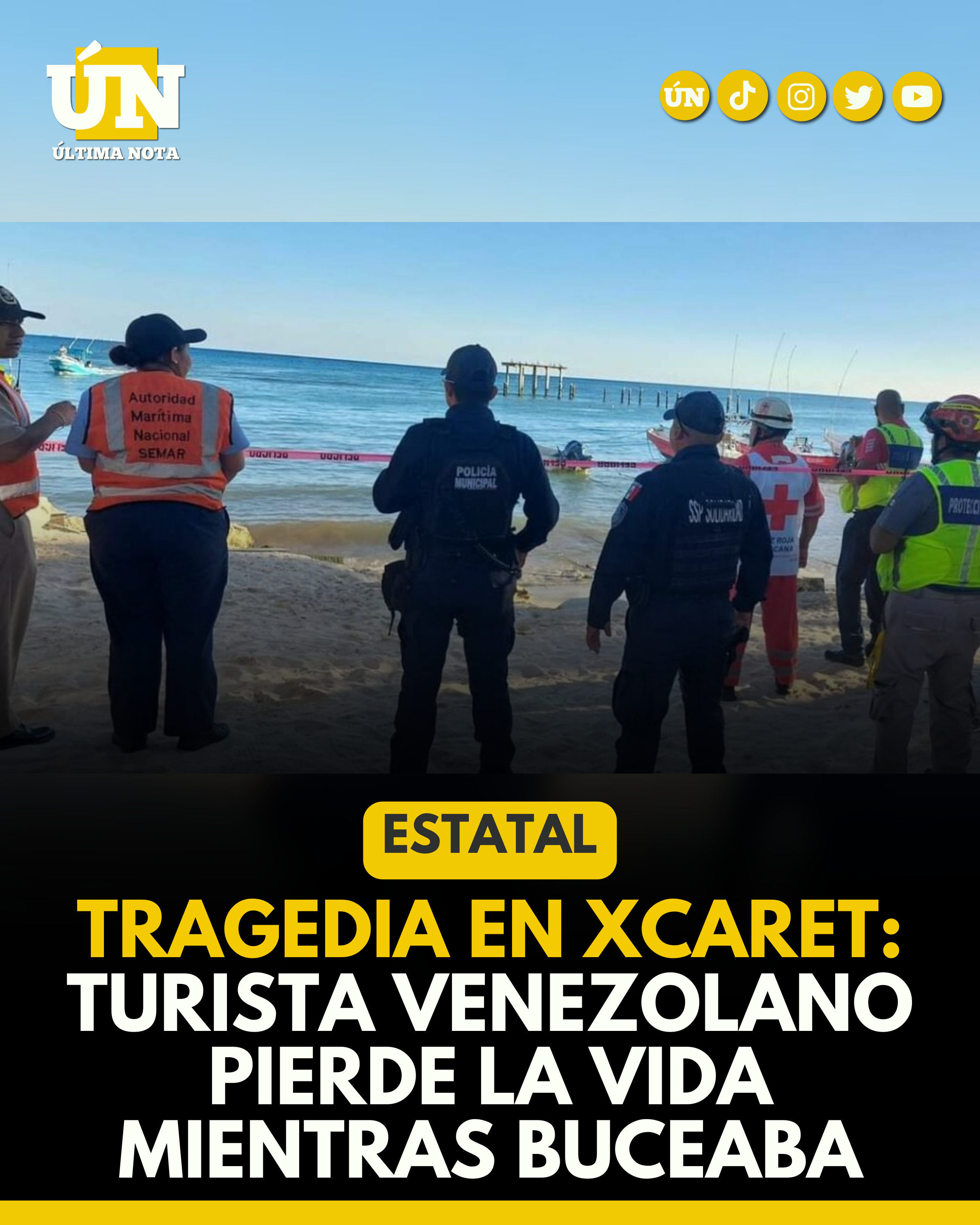 Tragedia en Xcaret: Turista venezolano pi3rde la vida mientras buceaba #Estatal