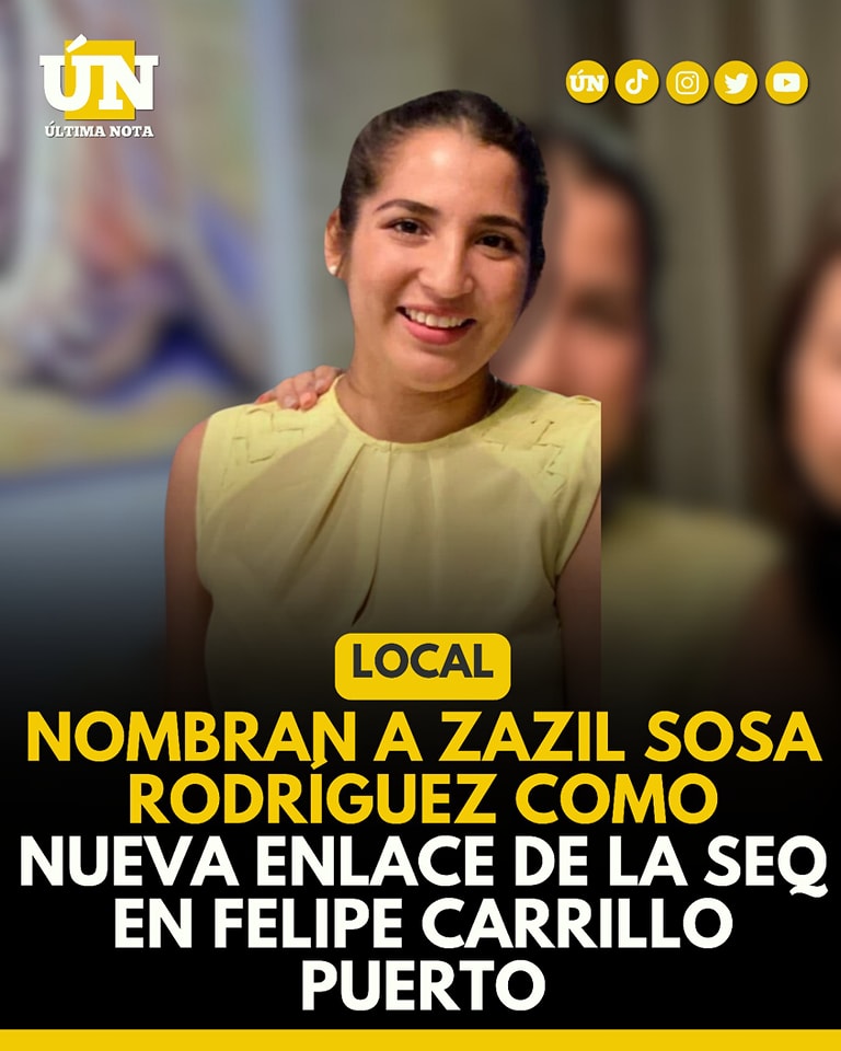 Nombran a Zazil Sosa Rodríguez como nueva enlace de la SEQ en Felipe Carrillo Puerto
