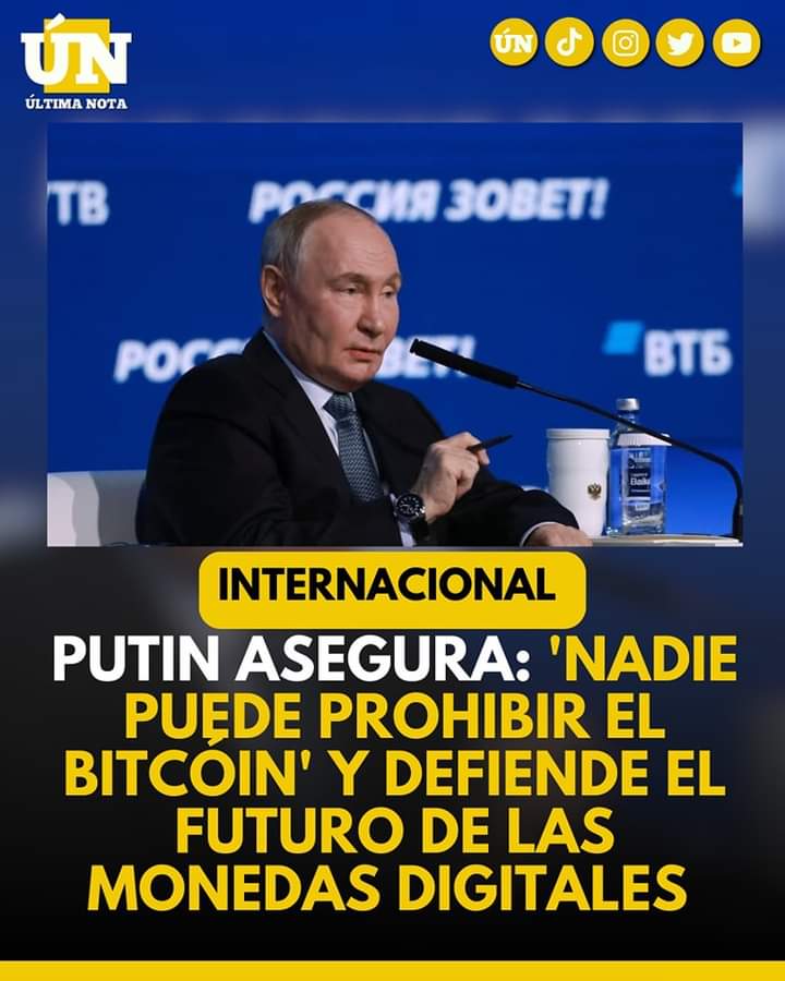 Putin asegura: ‘Nadie puede prohibir el bitcóin’ y defiende el futuro de las monedas digitales