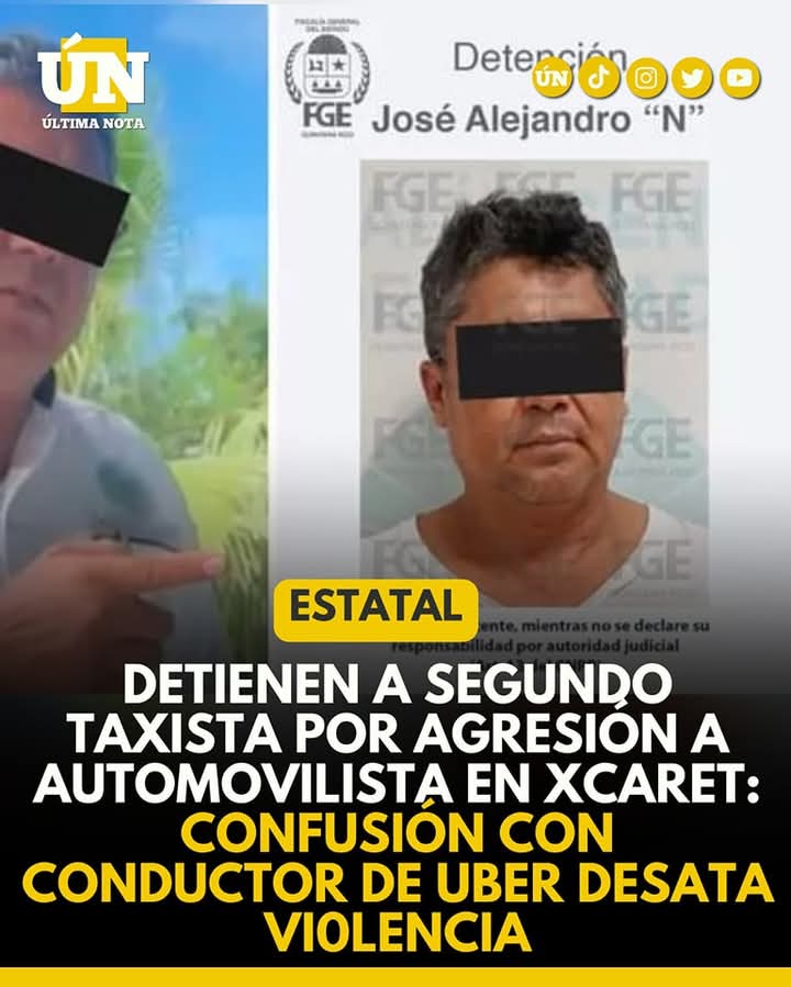 Detienen a segundo taxista por agresión a automovilista en Xcaret: confusión con conductor de UBER desata vi0lencia