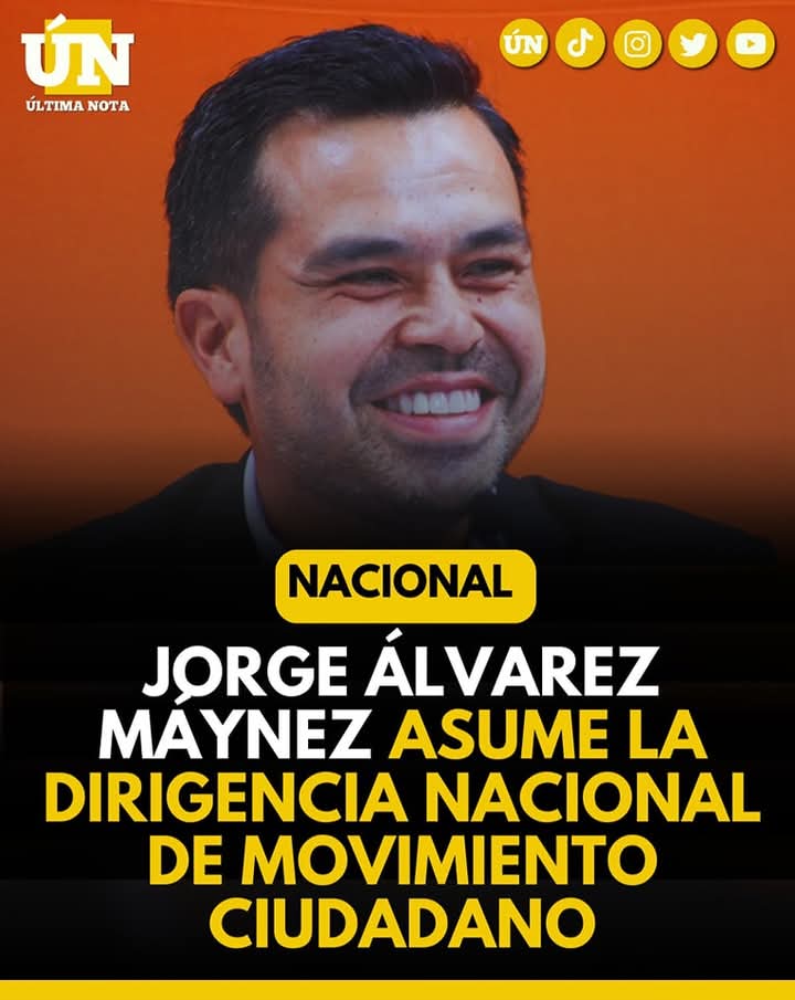Jorge Álvarez Máynez asume la dirigencia nacional de Movimiento Ciudadano