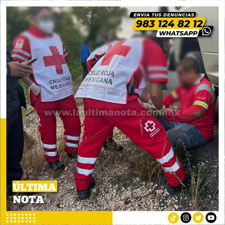 Un motociclista de Felipe Carrillo Puerto acabó con lesiones de consideración luego de darrapar con su unidad.
