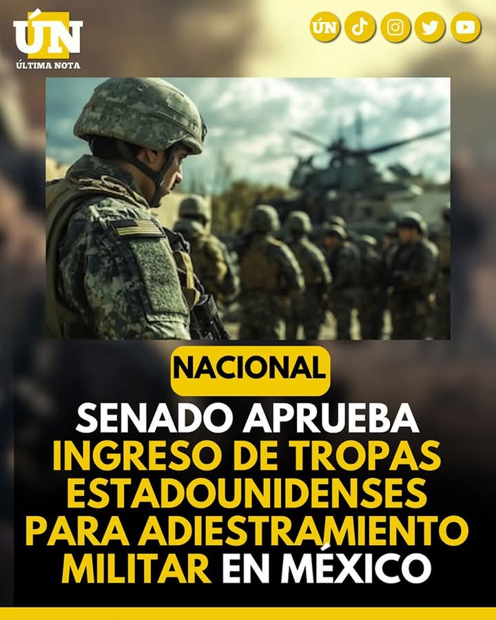 Senado aprueba ingreso de tropas estadounidenses para adiestramiento militar en México