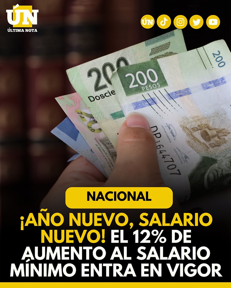 ¡Año Nuevo, Salario Nuevo! El 12% de Aumento al Salario Mínimo Entra en Vigor