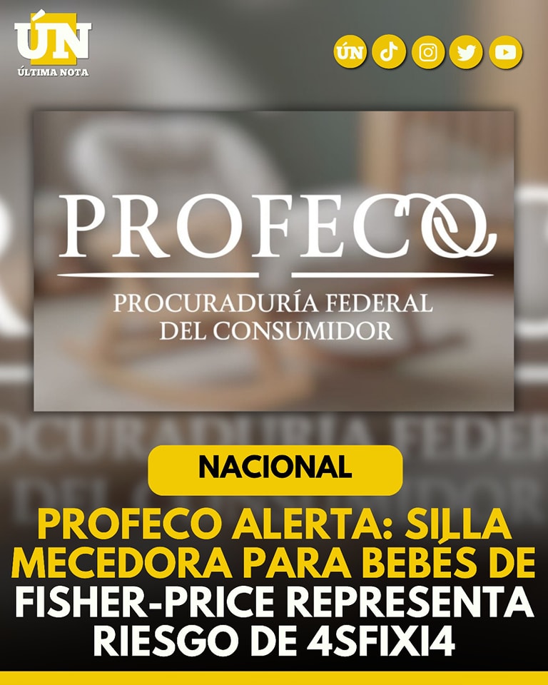 Profeco alerta: Silla mecedora para bebés de Fisher-Price representa riesgo de 4sfixi4