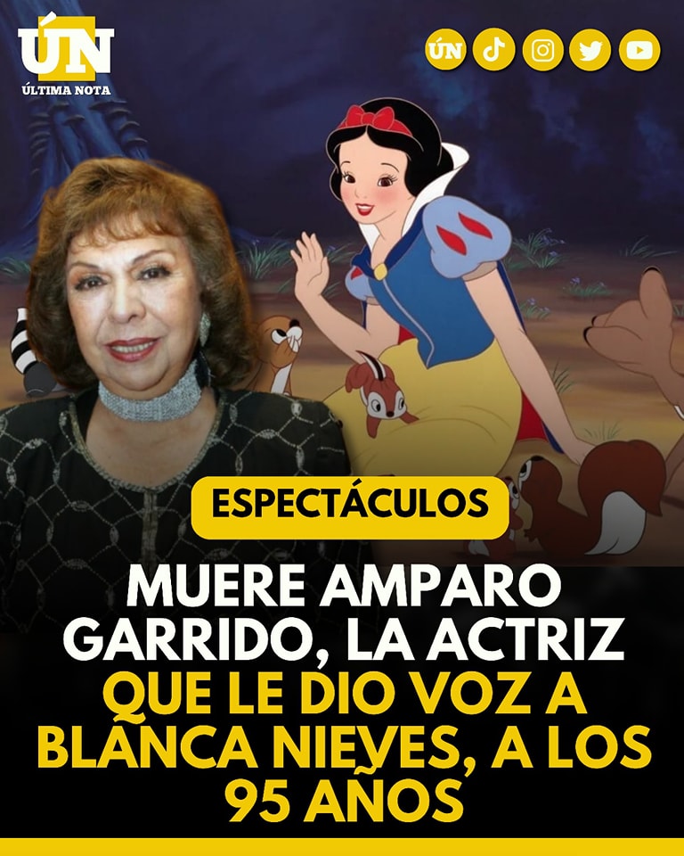 Muere Amparo Garrido, la actriz que le dio voz a Blanca Nieves, a los 95 años