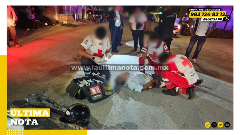 Chocan a un hombre por un motociclista