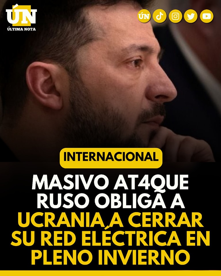 Masivo ataque ruso obliga a Ucrania a cerrar su red eléctrica en pleno invierno