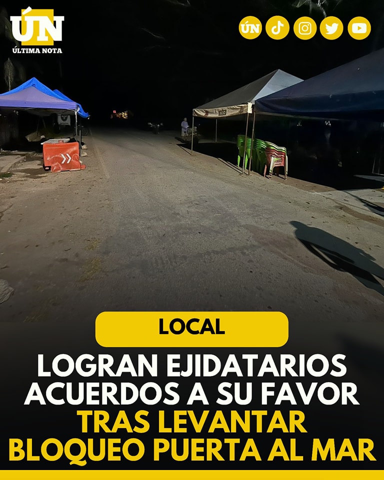 Logran ejidattios de Carrillo acuerdos a su favor tras levantar bloqueo en Puerta al Mar