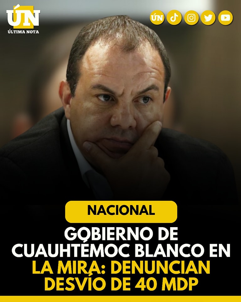 Gobierno de Cuauhtémoc Blanco en la mira: denuncian desvío de 40 MDP