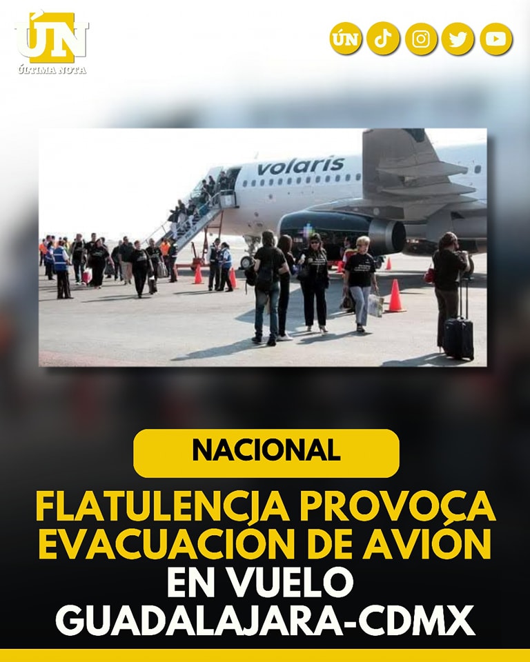 Flatulencia provoca evacuación de avión en vuelo Guadalajara-CDMX