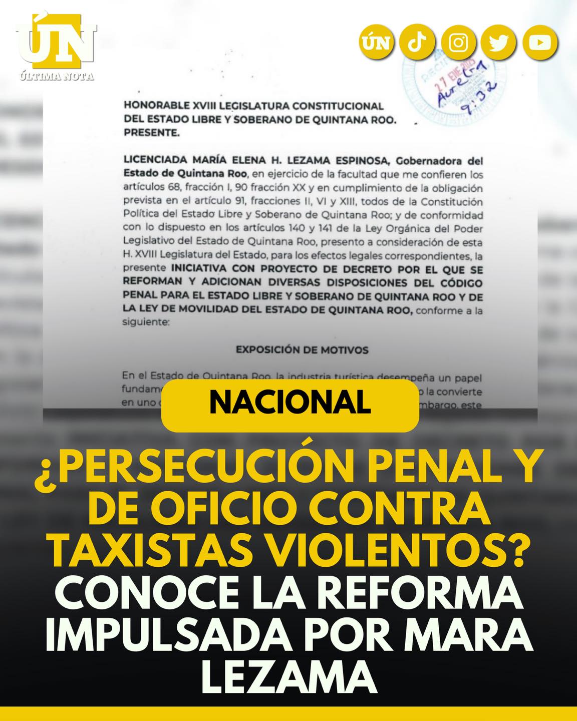 ¿Persecución penal y de oficio contra taxistas violentos? Conoce la reforma impulsada por #MaraLezama