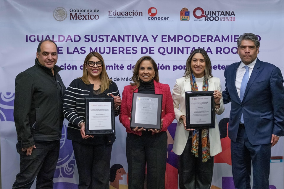 Quintana Roo, primera entidad certificadora de competencias en igualdad sustantiva y empoderamiento de las mujeres