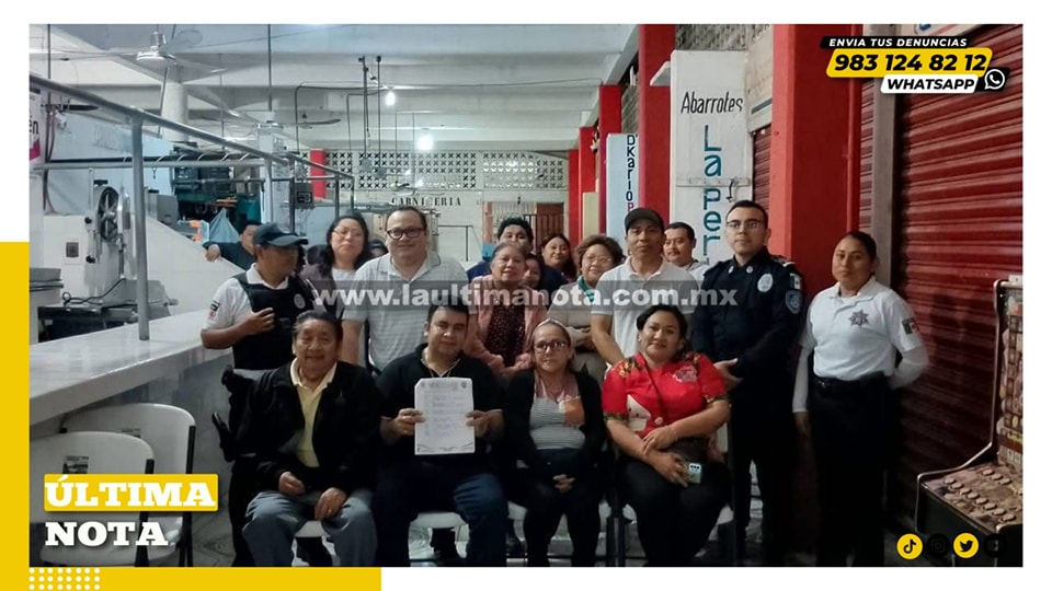 Comerciantes y autoridades suman esfuerzos para reforzar seguridad en el Mercado Municipal de Felipe Carrillo Puerto