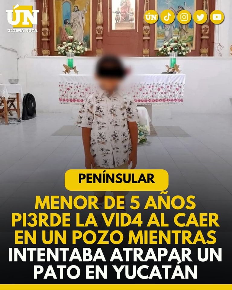 Menor de 5 años pierde la vida al caer en un pozo mientras intentaba atrapar un pato