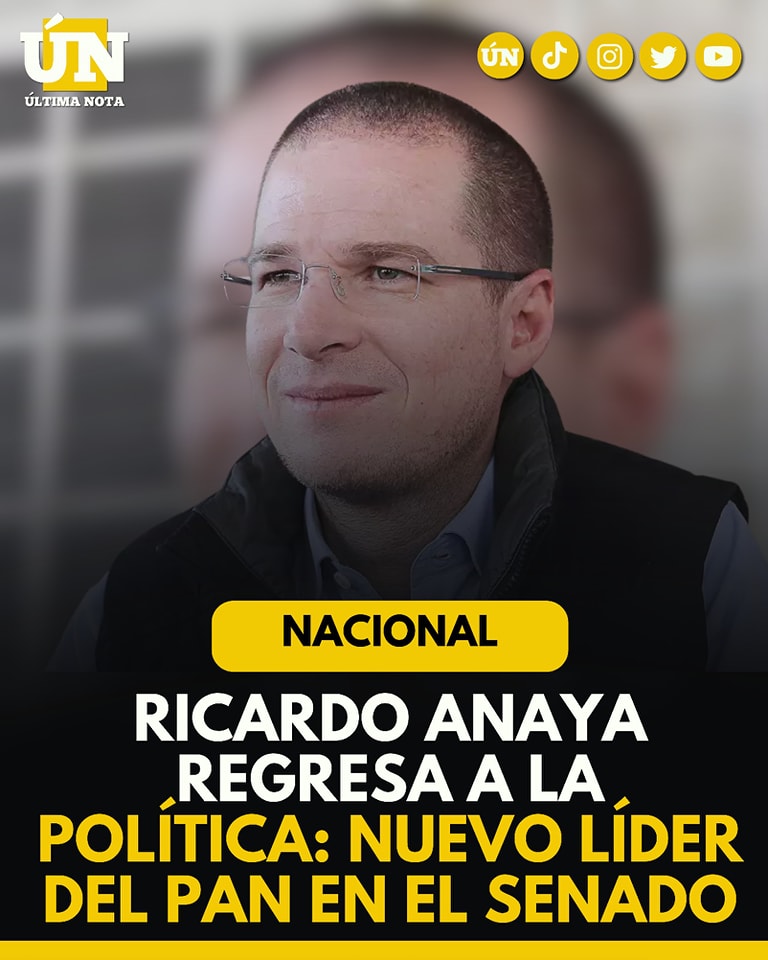 Ricardo Anaya regresa a la política: nuevo líder del PAN en el Senado