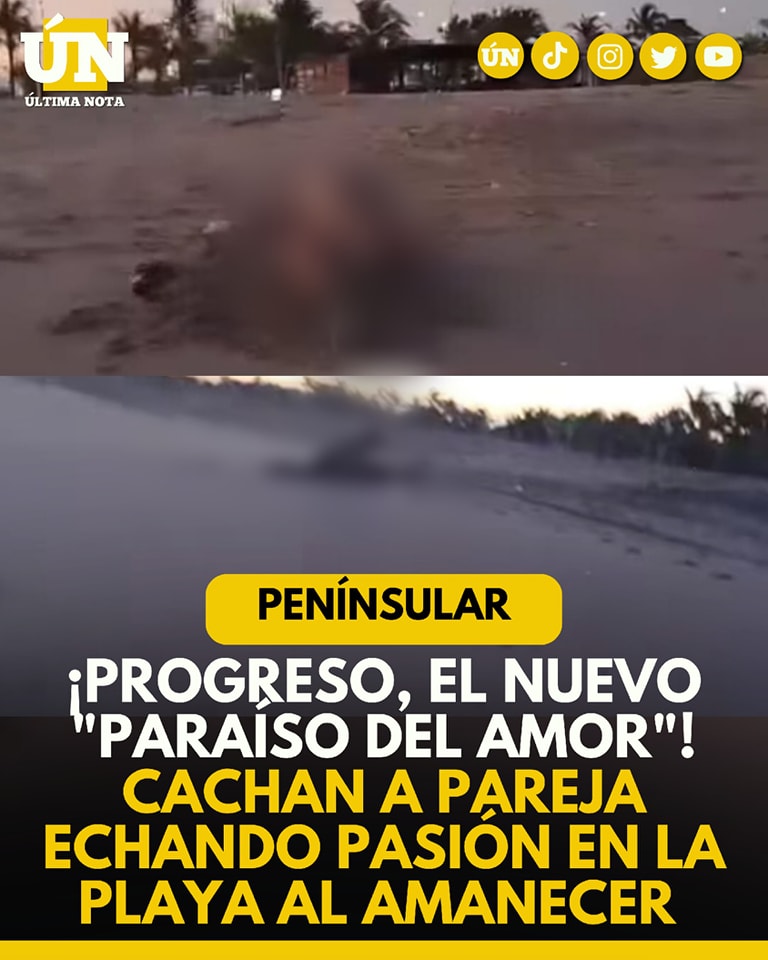 ¡Progreso, el nuevo “Paraíso del Amor”! Cachan a pareja echando pasión en la playa al amanecer ¡
