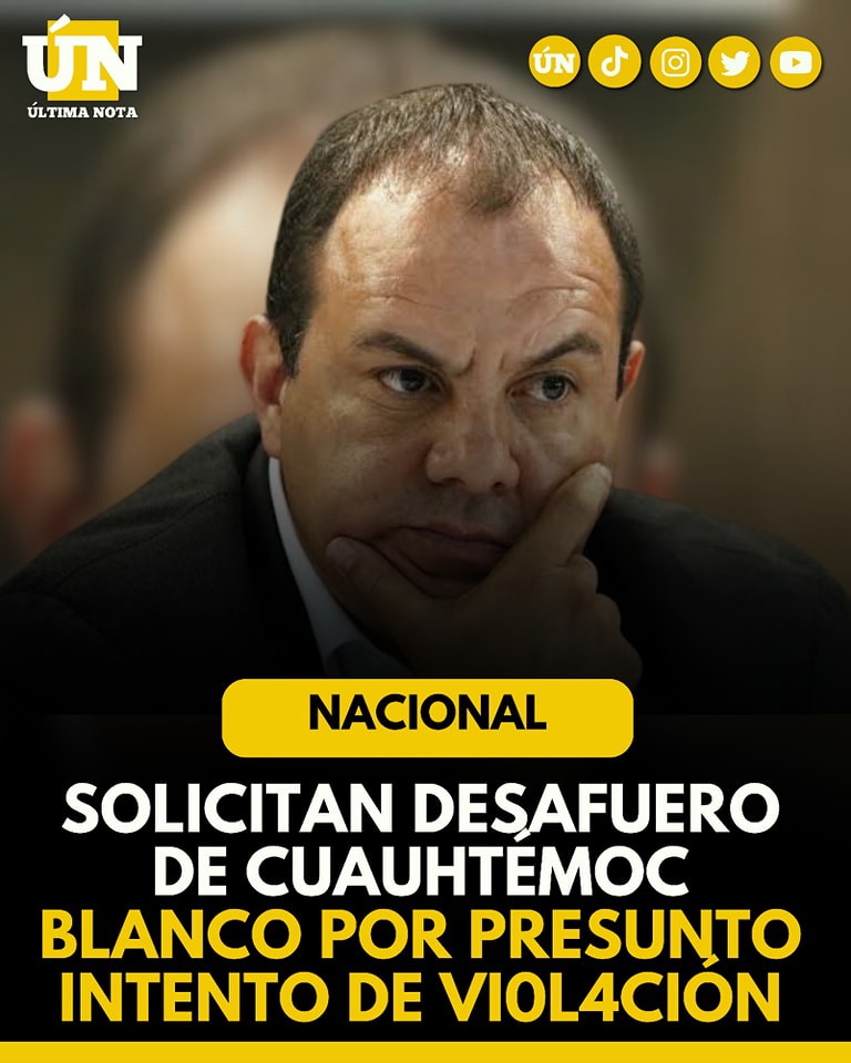 solicitan desafuero de Cuauhtémoc Blanco por presunto intento de v10l4ci0n