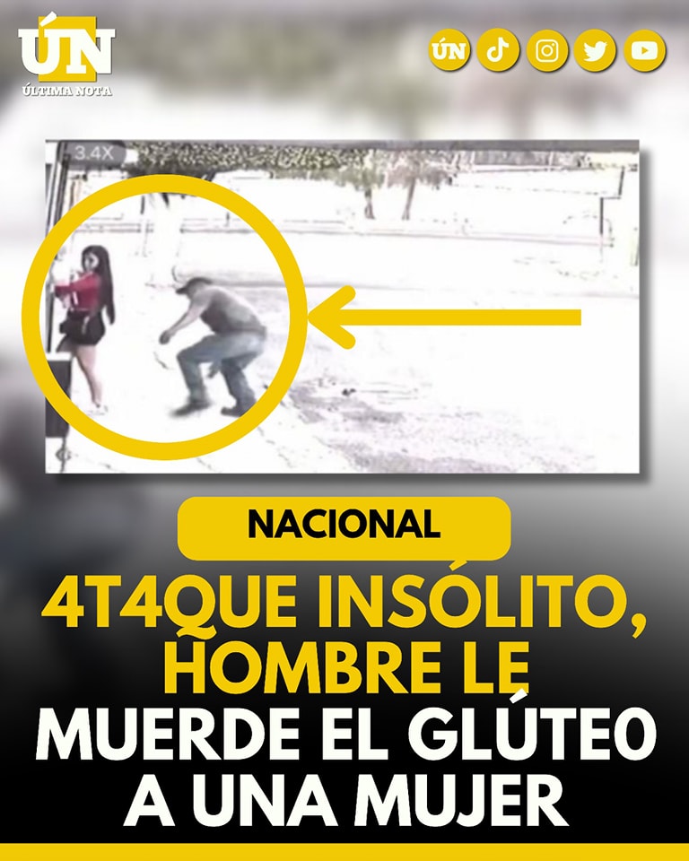 4t4que insólito, hombre le muerde el glúte0 a una mujer