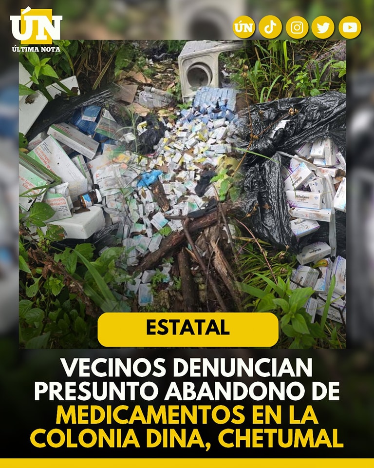 Vecinos denuncian presunto abandono de medicamentos en la colonia Dina, Chetumal