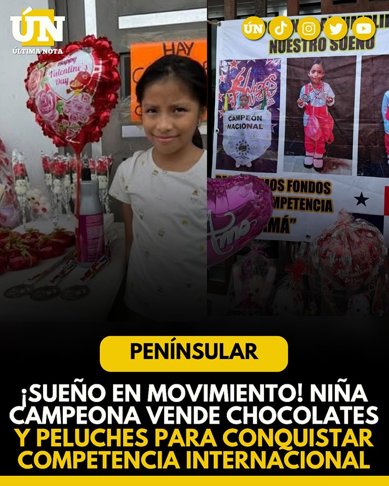 ¡Sueño en movimiento! Niña campeona vende chocolates y peluches para conquistar competencia internacional