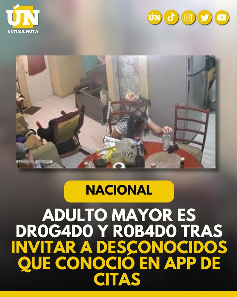 Adulto mayor es dr0g4d0 y r0b4d0 tras Invitar a desconocidos que conoció en App de Citas