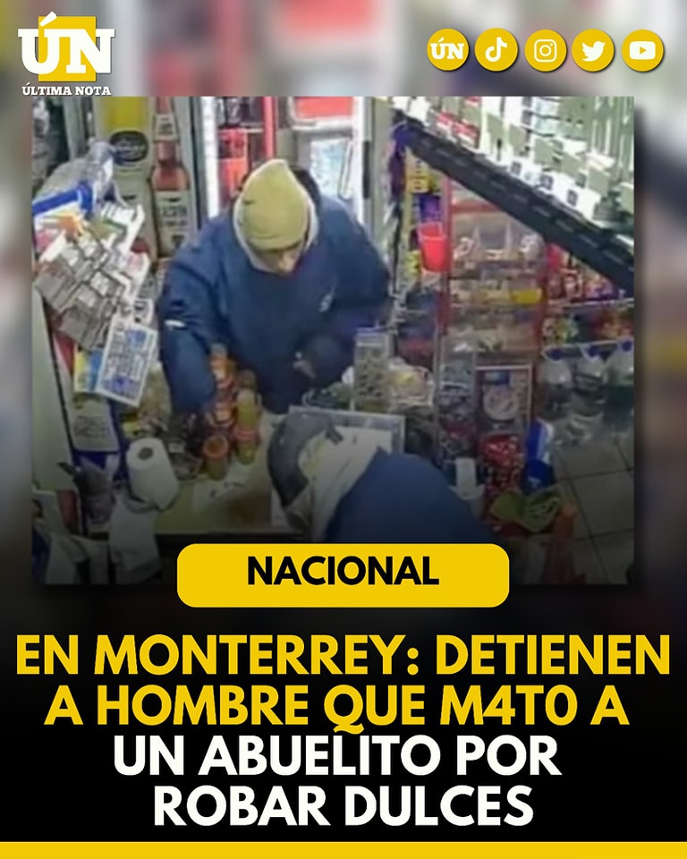 En Monterrey: detienen a hombre que m4t0 a un abuelito por rob4r dulces