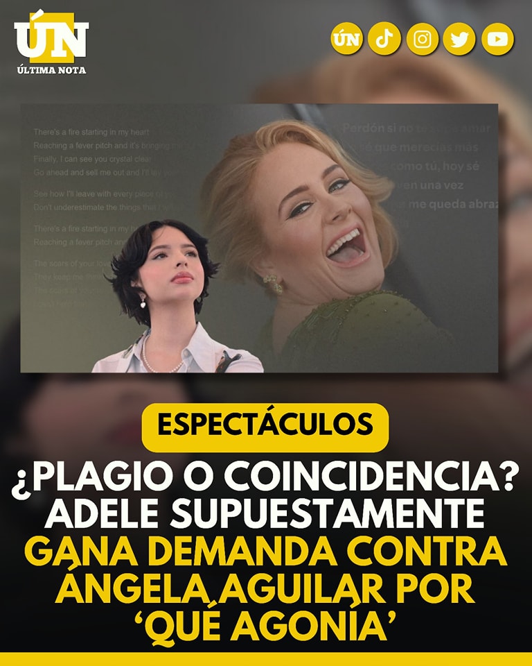 ¿Plagio o coincidencia? Adele supuestamente gana demanda contra Ángela Aguilar por ‘Qué Agonía’