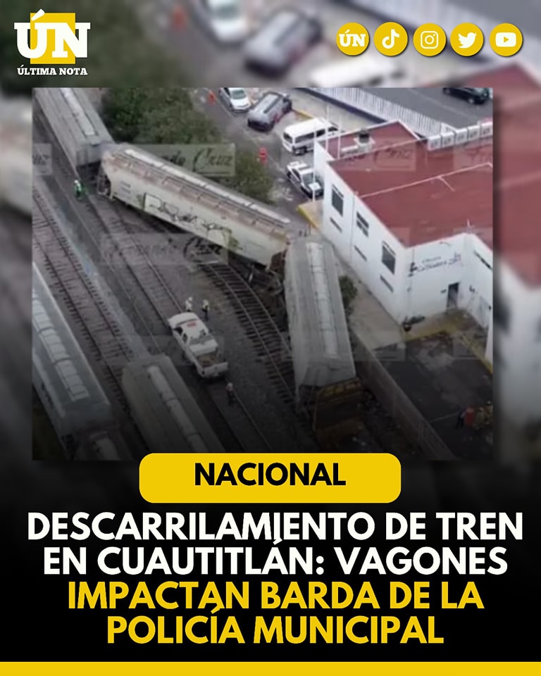 Descarrilamiento de Tren en Cuautitlán: Vagones Impactan Barda de la Policía Municipal