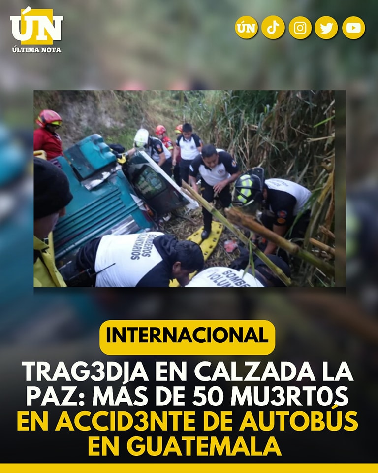 Más de 50 muertos en accidente de autobús en Guatemala
