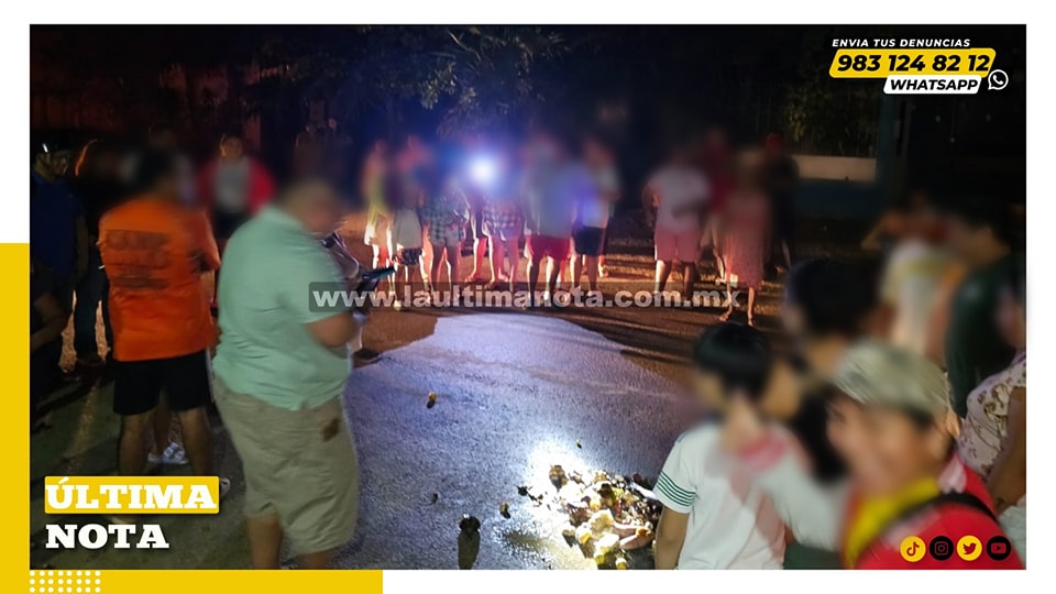 Vecinos de la colonia Constituyentes exigen a CFE restablecer el suministro eléctrico en Felipe Carrillo Puerto