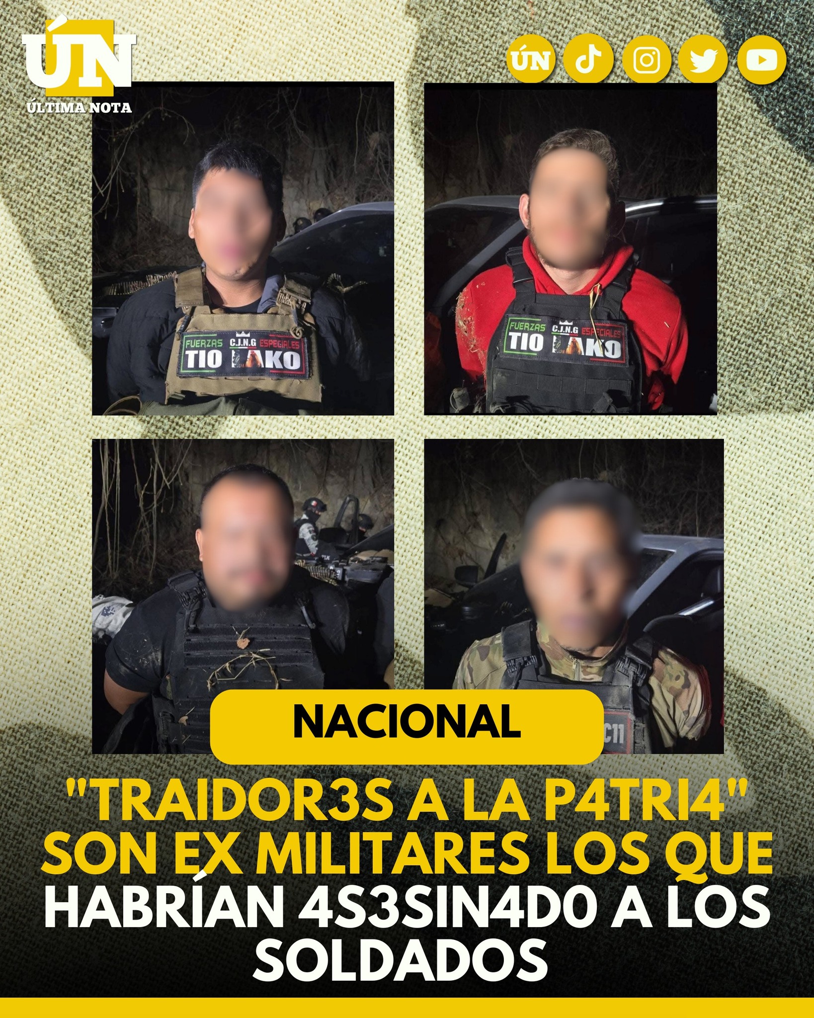 MILITARES TRAICIONAN A LA PATRIA: EXSOLDADOS CAEN POR NEXOS CR1MIN4L3S Y 4SESIN4TO DE COMPAÑEROS