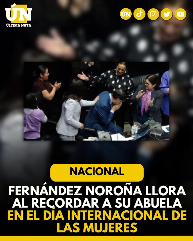 Fernández Noroña llora al recordar a su abuela en el Día Internacional de las Mujeres