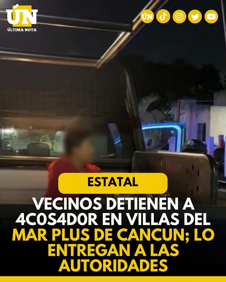 Vecinos detienen a 4c0s4d0r en Villas del Mar Plus; lo entregan a las autoridades