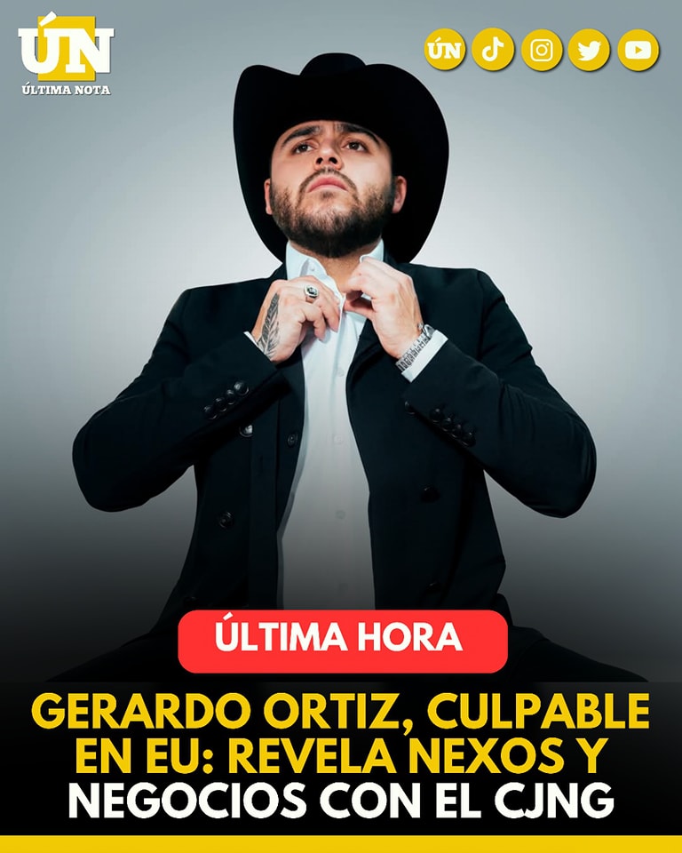 Gerardo Ortiz se declara culpable en EE.UU.; vinculan sus conciertos con el CJNG