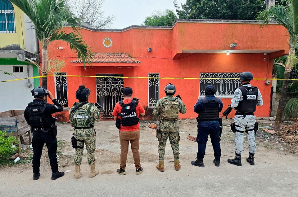 Aseguran autoridades drogas, armas y dispositivos electrónicos en un inmueble en Felipe Carrillo Puerto