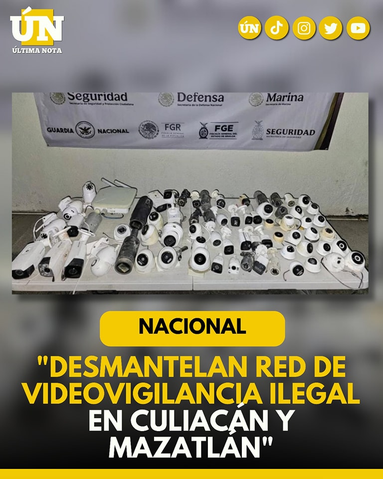 Desmantelan red de videovigilancia ilegal en Culiacán y Mazatlán