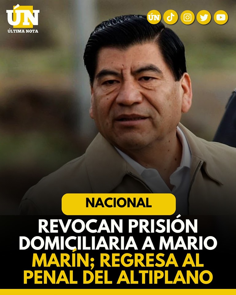 Revocan prisión domiciliaria a Mario Marín; regresa al penal del Altiplano