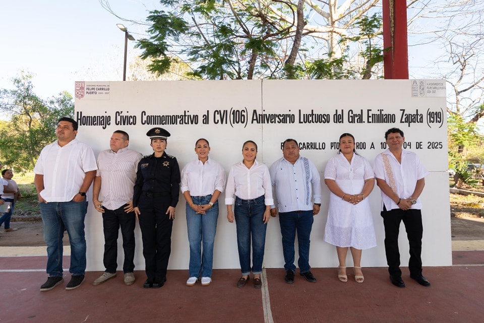 Mary Hernández encabeza homenaje por el 106 aniversario luctuoso de Emiliano Zapata