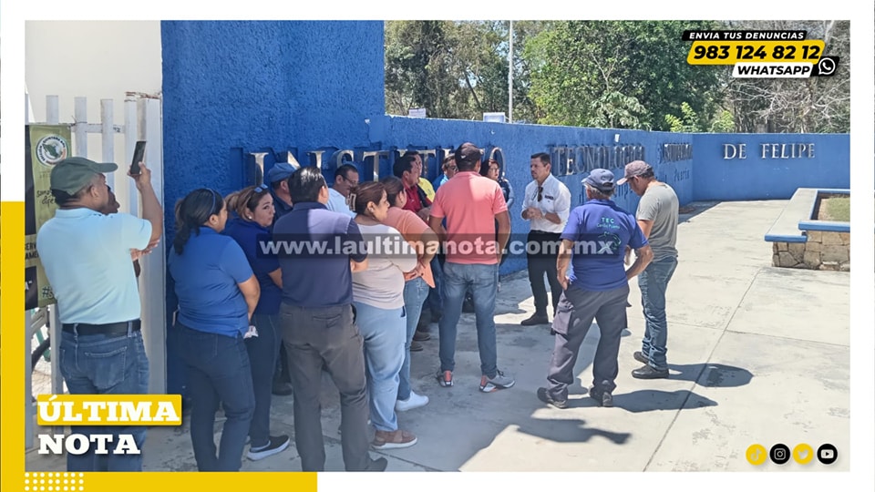 Trabajadores del Tecnológico de Felipe Carrillo Puerto realizan paros escalonados ante viol4ci0nes laborales
