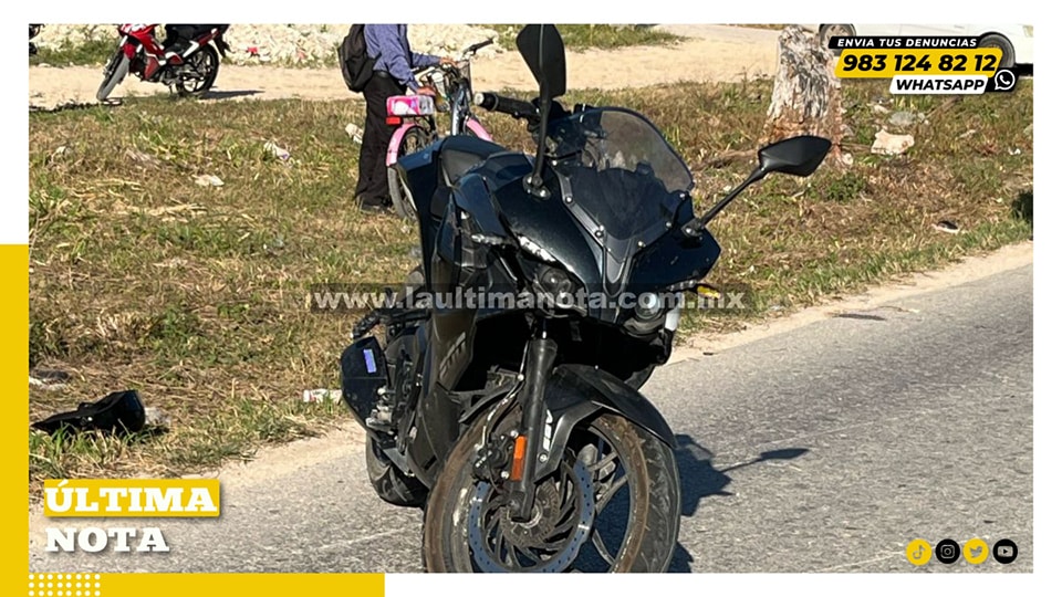 Resultan dos motociclistas lesion4dos tras choqu3