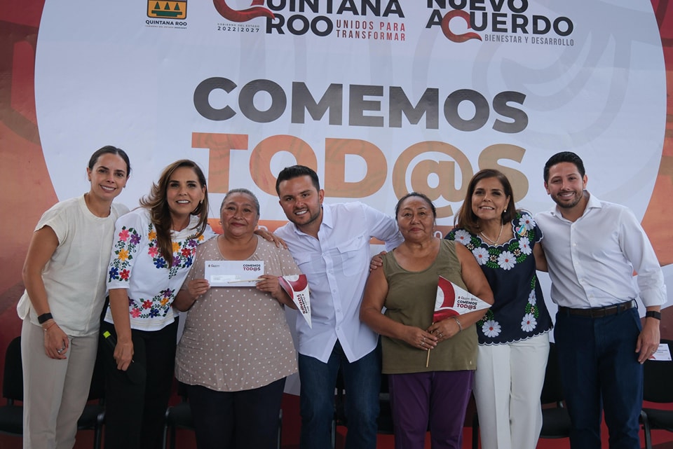 Encabeza Mara Lezama la distribución de 700 tarjetas y paquetes alimentarios del programa “Comemos Tod@s” en Benito Juárez