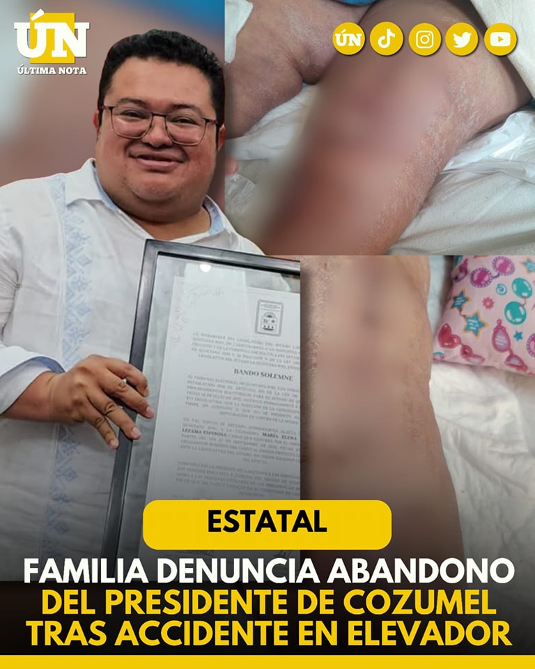 Presunto abandono institucional tras despl0me de elevador en Palacio Municipal de Cozumel