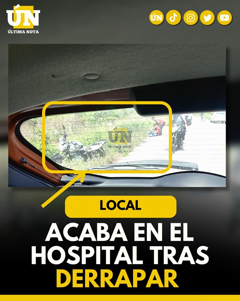 Acaba en el hospital tras derrapar
